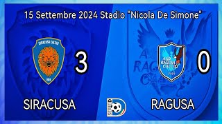 15 Settembre 2024 Siracusa Calcio vs USD Ragusa 30 servizio a cura di TRIS TV [upl. by Anrapa]