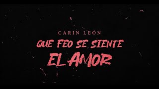 Carin León  Qué feo se siente el amor Lyric Video [upl. by Enelloc433]