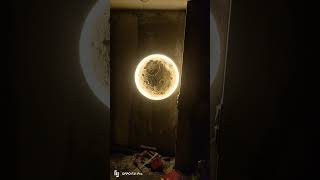 Artwork of the moon on wall 🧱 2024mumbramoondesignmoonlight moon howitworks shorts mumbra [upl. by Bauske]