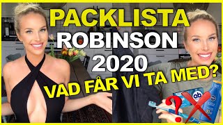 PACKLISTA ROBINSON 2020  VAD FÅR VI TA MED [upl. by Hein]