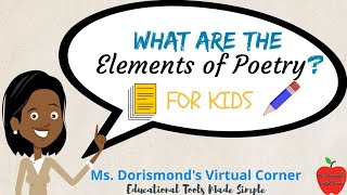 ✏️ What are the Elements of Poetry  Poetry Writing for Kids and Beginners [upl. by Burck]