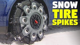 ClipOn Tire Spikes For Snow  Spikes Spider [upl. by Lirrad]