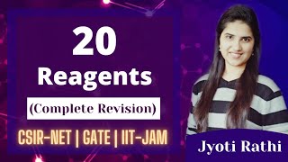 Reagents in Organic Chemistry Reagents CSIRNET GATE  IITJAM Examples Questions Concepts [upl. by Noslien]