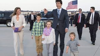 Justin Trudeau and family arrive in US for official visit [upl. by Thetis]