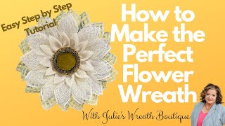 Easy Wreath Tutorial How to Make a Flower Wreath DIY Front Door Wreath Mothers Day Gift Idea [upl. by Gianni46]