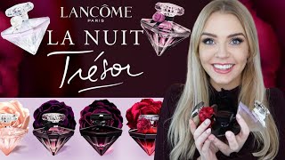 THE LANCÔME LA NUIT TRÉSOR PERFUME RANGE  NUDE MUSC DIAMONT FOLIE INTENSE FLEUR  Soki London [upl. by Atterrol547]