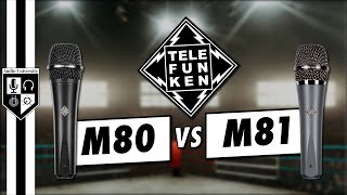 Telefunken M80 vs M81 vs Shure SM58  Vocals Guitar amp Drums [upl. by Aihsikal983]