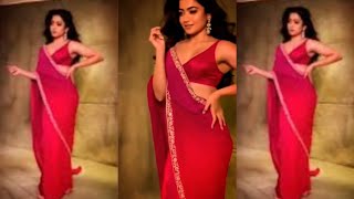 rashmika in pink saree rashmika mandanna in pink saree [upl. by Montagna623]