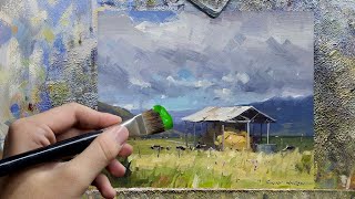 Painting a BEAUTIFUL New Zealand Scene [upl. by Beatrisa526]