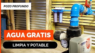 AGUA GRATIS 💧⛏️ Cómo sacar Agua de un POZO PROFUNDO e instalar FILTROS [upl. by Trainer822]