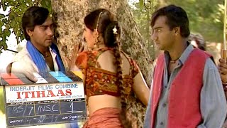 Ajay Devgn And Twinkle Khanna Shooting For Itihaas Song  Flashback Video [upl. by Enom308]