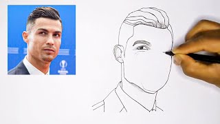 How to Draw Ronaldo  How to Draw Cristiano Ronaldo Realistic  Ronaldo Drawing  drawing [upl. by Aniroz731]