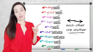 REFLEXIVE pronouns  EMPHATIC pronouns  RECIPROCAL pronouns  myself yourself [upl. by Fairweather]