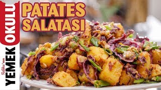 Patates Salatası Tarifi  Hardallı Mor Lahanalı Patates Salatası Yapımı [upl. by Yrnehnhoj]