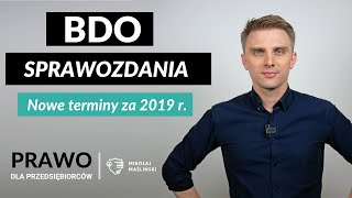 Sprawozdania BDO  kto i kiedy składa sprawozdania za 2019 [upl. by Liagabba]