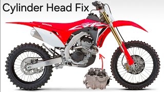 Honda CRF 250 RX  repair of the damaged cylinder head [upl. by Acilegna]