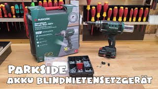 PARKSIDE® 20 V AkkuBlindnietsetzgerät PBNSG 20Li A1 [upl. by Manley201]