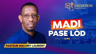 Madi Pase Lòd  Salvation Church of God  932024 Pasteur Malory Laurent [upl. by Aetnahc]