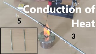 Science Experiment  Rate of Conductivity of Heat  Iron amp Aluminium [upl. by Karlens]