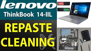 How to Repaste and Cleaning on Lenovo ThinkBook 14 IIL Model 20SL Laptop [upl. by Ramsa]