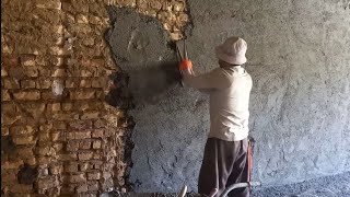 Cementing  The art of cementing the interior wall amp Step by step with cementing the wall [upl. by Akiem]