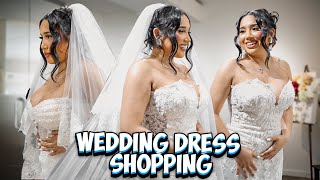 TRYING WEDDING DRESSES ON FOR THE FIRST TIME EMOTIONAL [upl. by Anahoj]