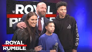 Stephanie McMahon amp Triple H give a heros welcome to two deserving fans Exclusive Jan 28 2018 [upl. by Earl]