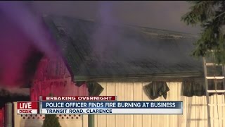 Police officer finds fire in Clarence business [upl. by Cynde124]