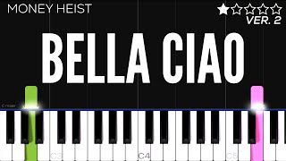 La Casa De Papel  Bella Ciao Money Heist  EASY Piano Tutorial [upl. by Pardew]