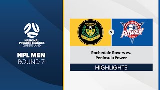 NPL Men R7  Rochedale Rovers vs Peninsula Power Highlights [upl. by Airak287]