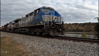 Norfolk Southern 16T Farragut Tennessee CP Boyd with DC to AC conversion 4001 leading [upl. by Lejna885]