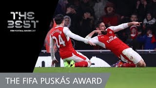 Olivier GIROUD GOAL  FIFA PUSKAS AWARD 2017 WINNER [upl. by Anaert726]