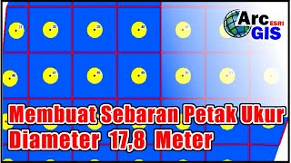 Cara Membuat Peta Plot Petak Ukur Lingkaran untuk kegiatan Sampling menggunakan Arcgis [upl. by Sardella]