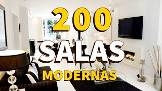 200 SALAS MODERNAS CON IDEAS GENIALES DE DECORACION DE INTERIORES  COLORES MUEBLES Y LUCES LED [upl. by Pain583]