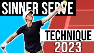 How Jannik Sinner Changed His Serve in 2023  Complete Technique Breakdown [upl. by Nyloc449]