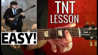 TNT  ACDC  EASY Guitar Lesson [upl. by Wauters475]