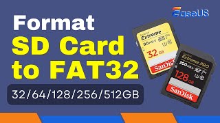 How to Format SD Card to FAT32 3264128256512GB Supported in Windows [upl. by Maillw595]