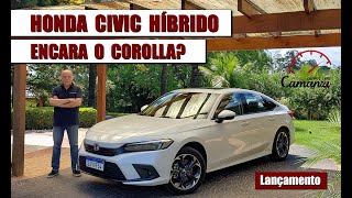 Novo Honda Civic Híbrido Tecnologia Desempenho mas esperava mais no Consumo  Lançamento [upl. by Rednav]