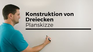 Planskizze zur Konstruktion von Dreiecken Geometrie  Mathe by Daniel Jung [upl. by Veronique]