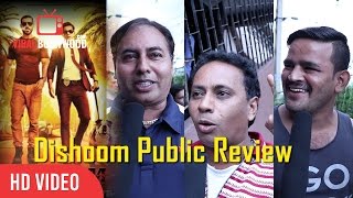 Dishoom Movie Public Review  Varun Dhawan John Abraham Jacqueline Fernandez [upl. by Aramas358]