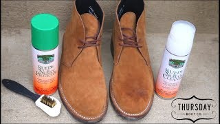 How To Clean Suede Thursday Boots amp Nubuck With Moneysworth [upl. by Goldina324]