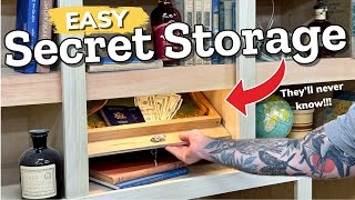 Making Hidden Storage Compartments  Next Level Cabinet Making [upl. by Deaner555]