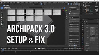 How to Setup Archipack for blender 30 and fix the missing windows [upl. by Eeslek626]