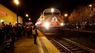 Departing Redwood CityCaltrain Holiday Train [upl. by Lac]