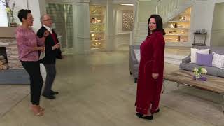 Bob Mackies Knit Velour Zip Front Robe on QVC [upl. by Shields865]