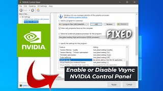 Enable or Disable Vsync NVIDIA Control Panel  Turn Vertical Sync on or Off NVIDIA GPU WORKING [upl. by Gibbie793]