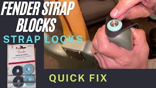 Fender Strap Blocks issue  Quick Fix  Guitar Strap Locks [upl. by Mersey]