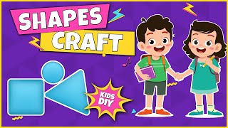 DIY Shapes Craft for Kids  Fun and Educational Shapes Activity with Kianopanah [upl. by Kippie]