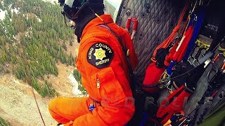 Helicopter Rescue of Injured Hiker From Lake Melakwa Helmet Cam [upl. by Conner]