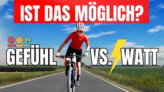 Kann ich Wattwerte auf dem Rad nach Gefühl fahren Selbstversuch auf dem Fahrrad [upl. by Ynohtnael]